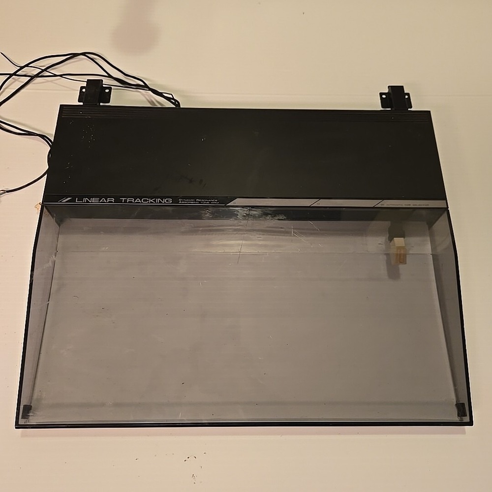 Vintage OEM Pioneer PL-L30 Linear Turntable Plastic Cover, Tone Arm, And Hinges